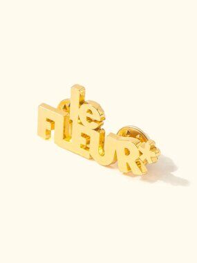Golf le Fleur Text Pin Gold